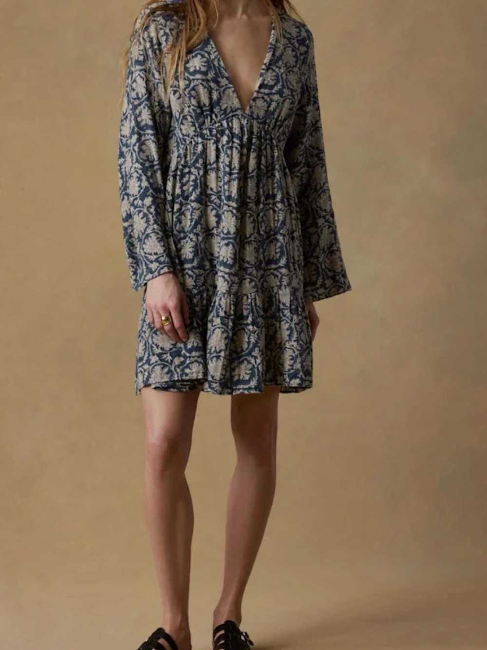NWT Faherty Oceana Dress Dune Cotton Size XS